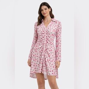 Floral Pink Mini Dress